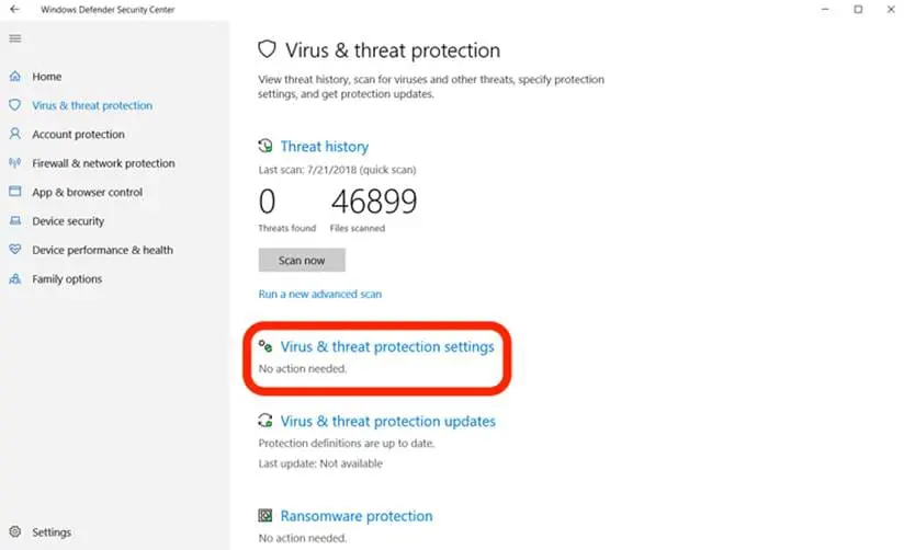 &bull; افزایش امنیت ویندوز 10 و نحوه فعالسازی Windows Defender دی 1404