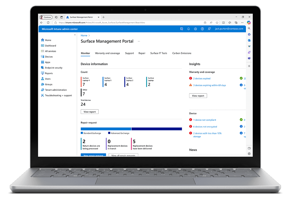 &bull; "معرفی سرفیس پرو ۱۰ و سرفیس لپ‌تاپ ۶: رایانه‌های مبتنی بر هوش مصنوعی، طراحی‌شده برای کسب‌وکارها" دی 1404