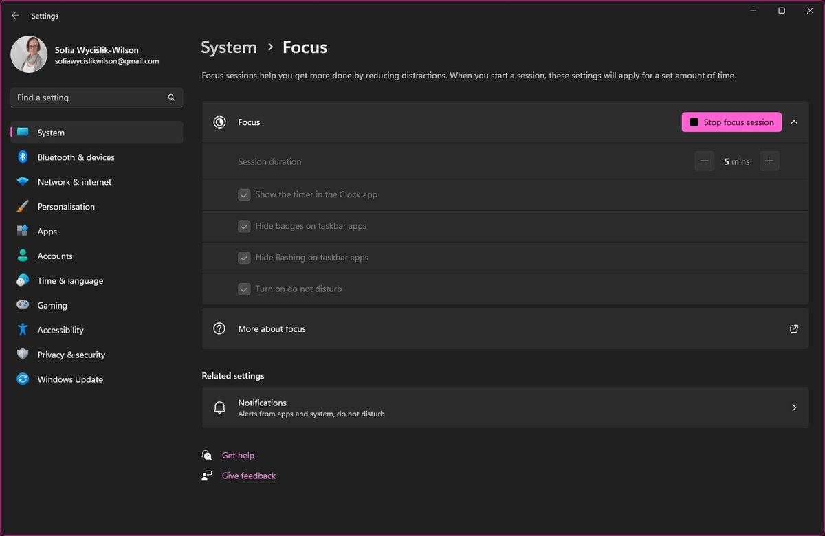 &bull; چگونه از قابلیت بهبودیافته Focus Assist در آپدیت جدید ویندوز 11 استفاده کنیم؟ اسفند 1404