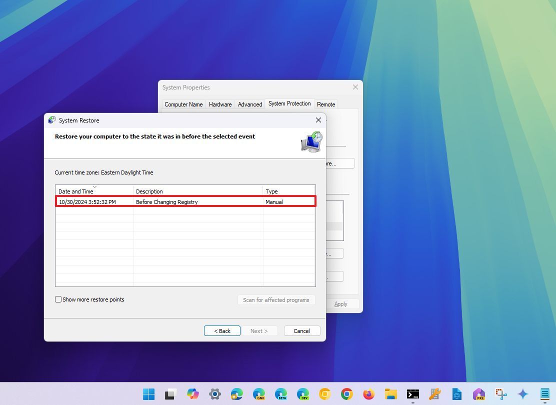 &bull; نحوه استفاده از System Restore در ویندوز 11 دی 1404