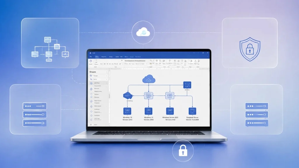Microsoft Visio 2024 Professional برای طراحی معماری شبکه و مدیریت زیرساخت سرورها